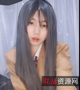 斗鱼浮力姬韵韵露脸COS校服反差婊日系粉丝装扮